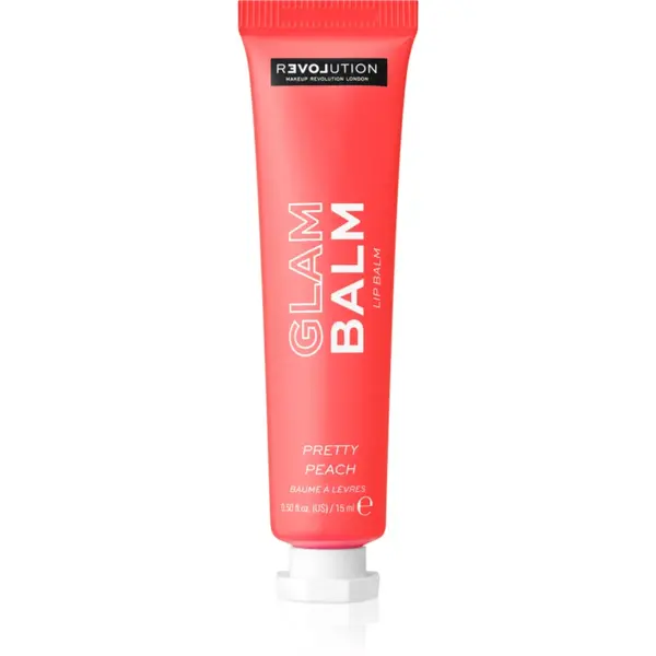 Revolution Relove Glam Balm balsam de buze hranitor cu parfum Pretty Peach 15 g