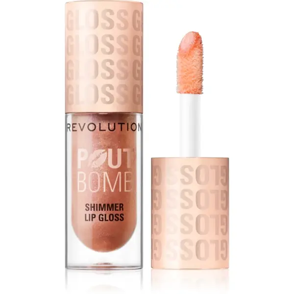 Revolution Shimmer Gloss Luciu de Buze sclipitor culoare Glimmer Nude 4.5 ml