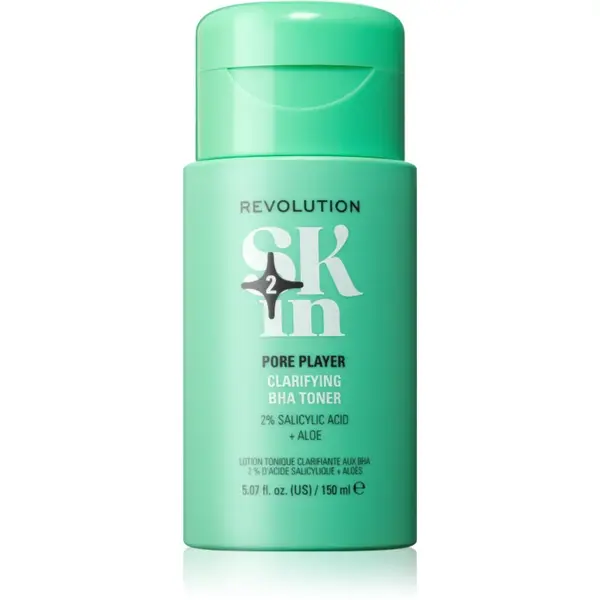 Revolution Skincare Clearly Clarify 2% Salicylic Acid &Aloe Clarifying BHA Toner tonic reglator al sebumului ce minimizeaza porii 150 ml