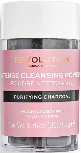 Revolution Skincare Pudră de curățare a fețeiPurifying Charcoal, 50 g