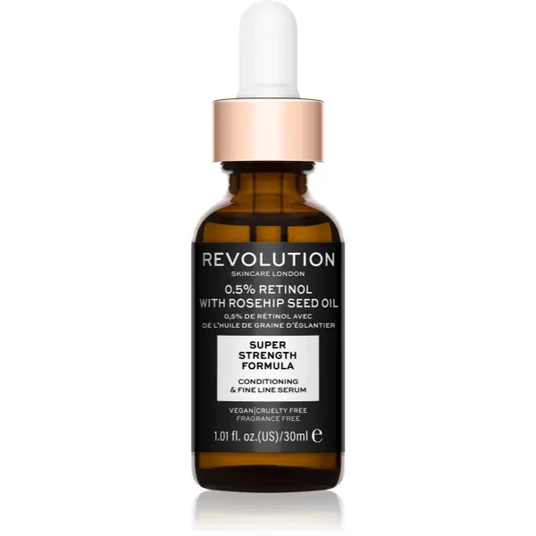 Revolution Skincare Retinol 0.5% With Rosehip Seed Oil ser hidratant si impotriva ridurilor 30 ml