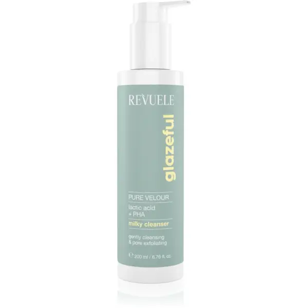 Revuele Glazeful Milky Cleanser Pure Velour lapte demachiant delicat cu efect de exfoliere 200 ml
