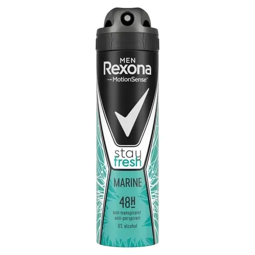 Rexona Deodorant spray, Barbati, 150 ml, Stay Fresh Marine