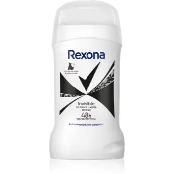 Rexona Invisible Black and White antiperspirant puternic impotriva petelor albe si galbene