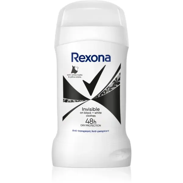 Rexona Invisible Black and White antiperspirant puternic impotriva petelor albe si galbene 50 ml