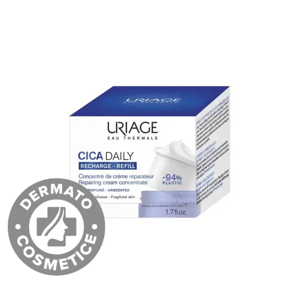 Rezerva crema Cica Daily Repairing Concentrate Refill, 50ml, Uriage