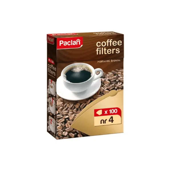 Rezerva din hartie pentru filtru cafea nr. 4 100 bucati Rezerva din hartie pentru filtru cafea nr. 4 100 bucati
