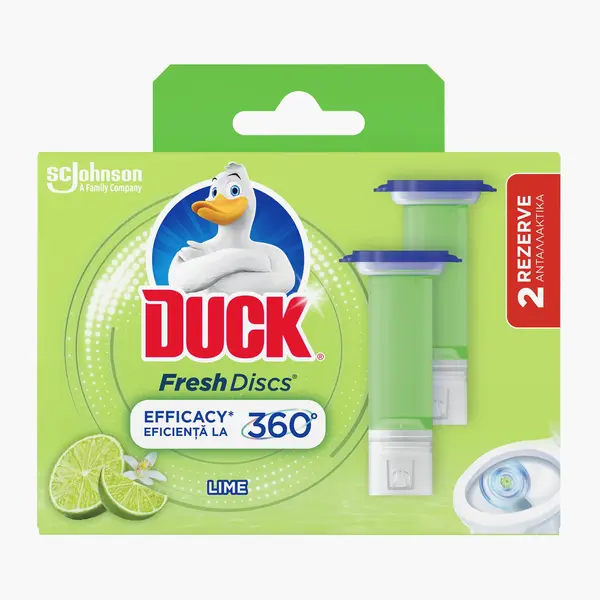 Rezerva odorizant WC gel Duck Anitra Fresh Discs parfum lime 36ml Rezerva odorizant WC Fresh Discs Duck Anitra 36ml