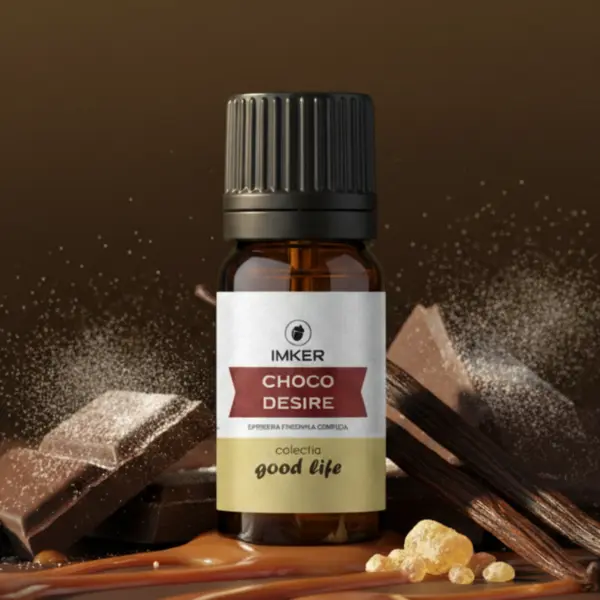 Rezervă parfum ambient IMKER, aroma CHOCO DESIRE - Note: ciocolată neagră, vanilie, ambra 10 ml