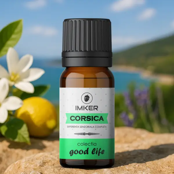 Rezerva parfum ambient IMKER aroma CORSICA - printre arome: floare de portocal, magnolie, cedru 10 ml