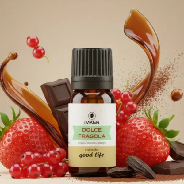 Rezervă parfum ambient IMKER aroma DOLCE FRAGOLA - note: căpșuni, ciocolată, caramel 10 ml