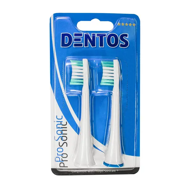 Rezerva periuta de dinti electrica, compatibila cu Philips Sonicare, Dentos Pro Sonic , 2 bucati la set, Alb
