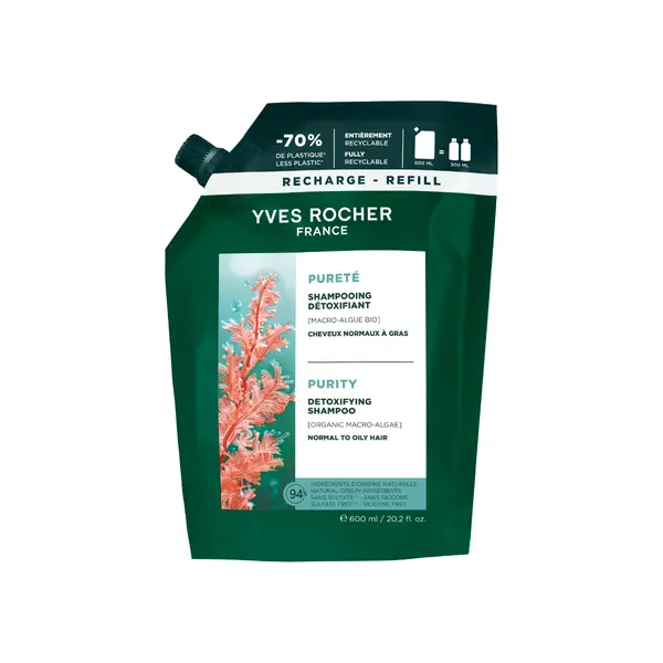 Rezerva sampon detoxifiant Haircare Botanical Solutions, 600ml, Yves Rocher