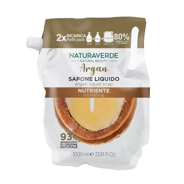 Rezerva Sapun Lichid Naturaverde Argan Soft Caress, 1 l