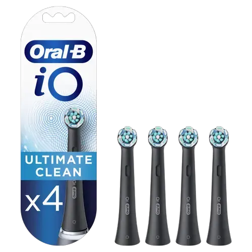 Rezerve periuta de dinti electrica Oral-B iO Ultimate Clean, compatibile doar cu seria iO, 4 buc, Negru