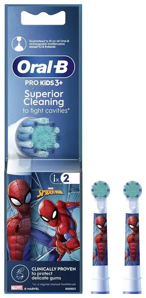 Rezerve periuta de dinti Oral-B EB10S Spiderman, 2 bucati (Mutlicolor)