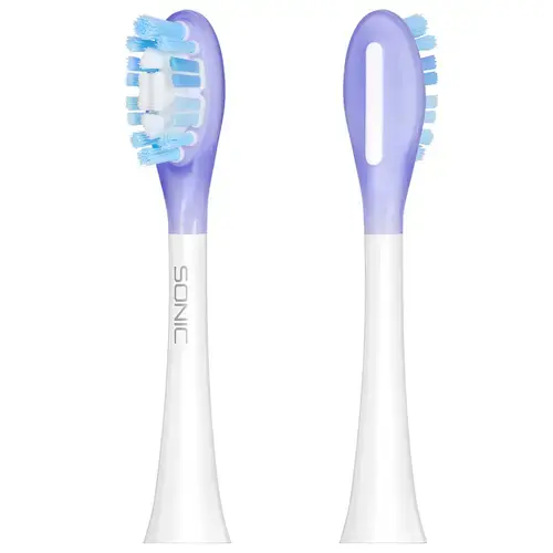 Rezerve periuta de dinti Teesa TSA8085, Medium Sonic Elite, 2 bucati (Alb/Violet)