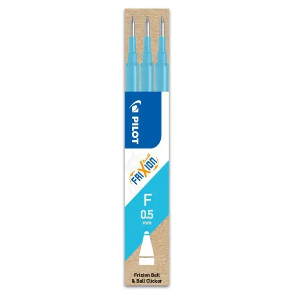 Rezerve roller Pilot Frixion Ball & Clicker 0.5 mm 3 buc/set diverse culori Rezerve roller Pilot Frixion Ball & Clicker 0.5 mm 3 buc/set diverse culori bleu