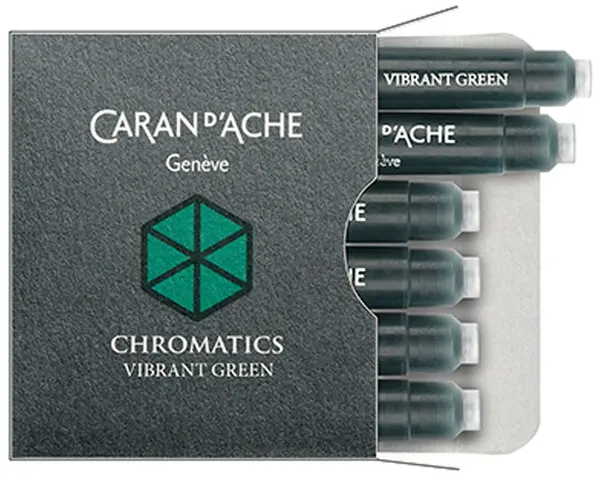 Rezerve stilou Caran d'Ache Chromatics – Verde, 6 bucati