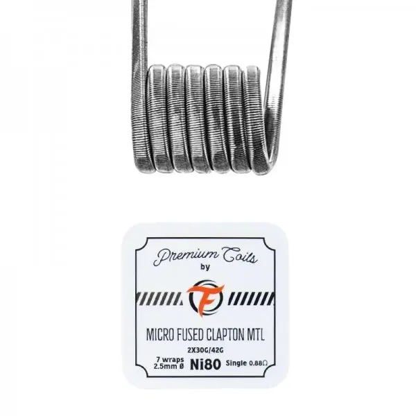Rezistente Prebuilt Fumytech - Micro Fused Clapton MTL Ni80 0.88ohm