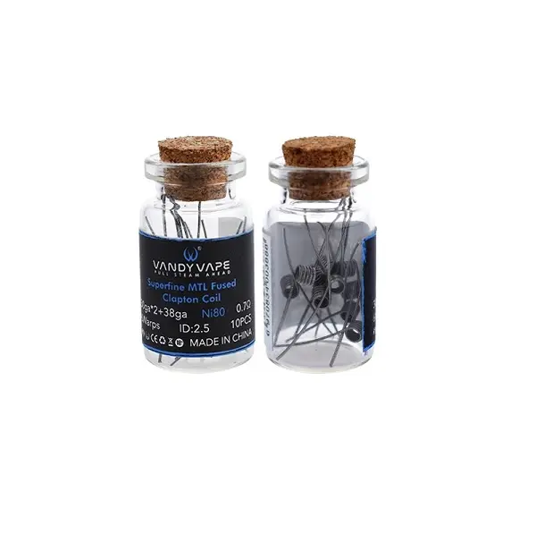 Rezistente Prebuilt VandyVape Superfine MTL Ni80 Fused Clapton 30GAx2+38GA