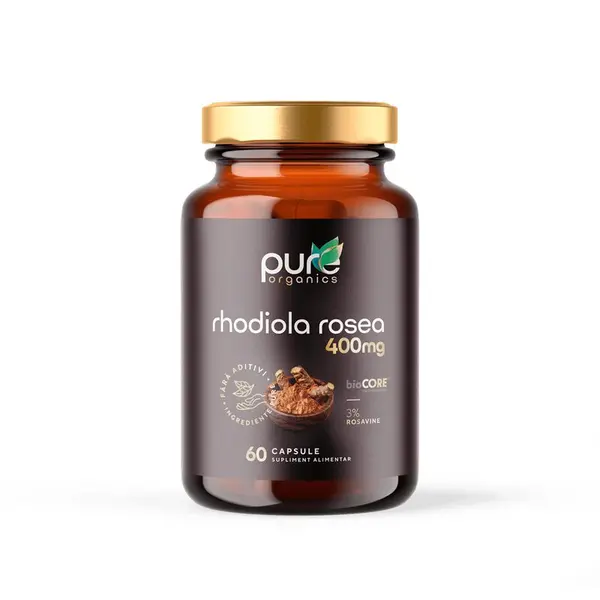 Rhodiola rosea – Rezilienta mentala - 60cps PureOrganics