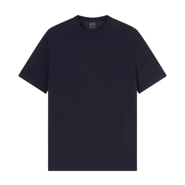 Ribbed cotton tricot top deep navy Xl