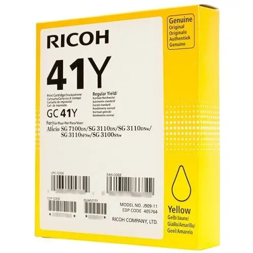 RICOH CARTUS TONER YELLOW 405764 GC-41Y 2,2K ORIGINAL RICOH AFICIO SG 3100SNW