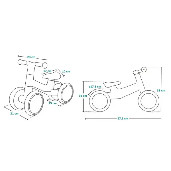 Ride-On copii fara pedale Lionelo Villy Roz,de la 12-36 luni,roti din spuma EVA,sistem de blocare a directiei,inaltimea scaunului de la sol 26 cm, greutate maxima admisa 30 kg