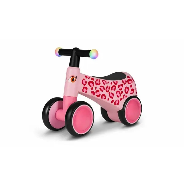 Ride-On pentru copii fara pedale Lionelo Sammy 12-36 luni roz, roti din spuma Eva, ghidon iluminat, greutate maxima admisa 25 kg
