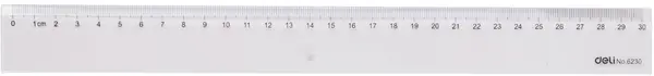 Rigla de desen Deli Essential - E6230, 30 cm, transparent