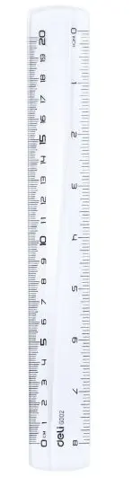 Riglă Deli Pioneer - EG00212, cristalin, 20 cm