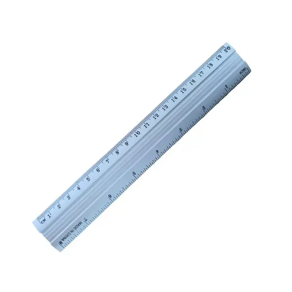 Rigla Office Cover, 20 cm, din aluminiu, pentru scoala, birou si masurare precisa
