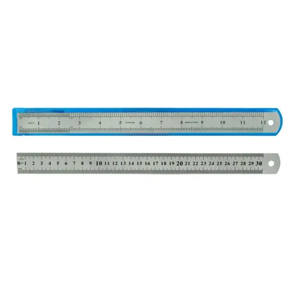 Rigla Office Cover, 30 cm, din metal, pentru scoala, birou si desen tehnic