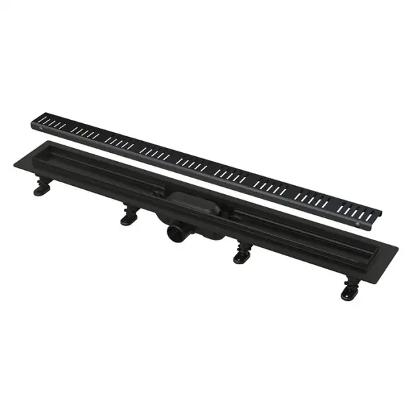 Rigola dus iesire laterala cu capac perforat negru mat 850 mm APZ10BLACK-850M