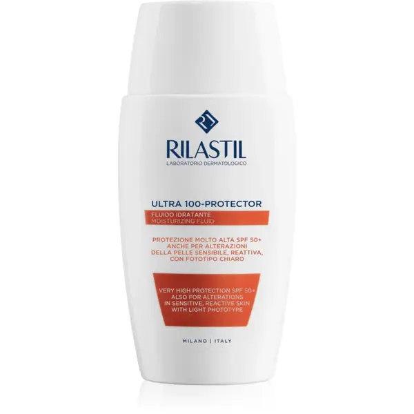 Rilastil Ultra 100-Protector crema fluida hidratanta pentru piele sensibilă SPF 50+ 50 ml