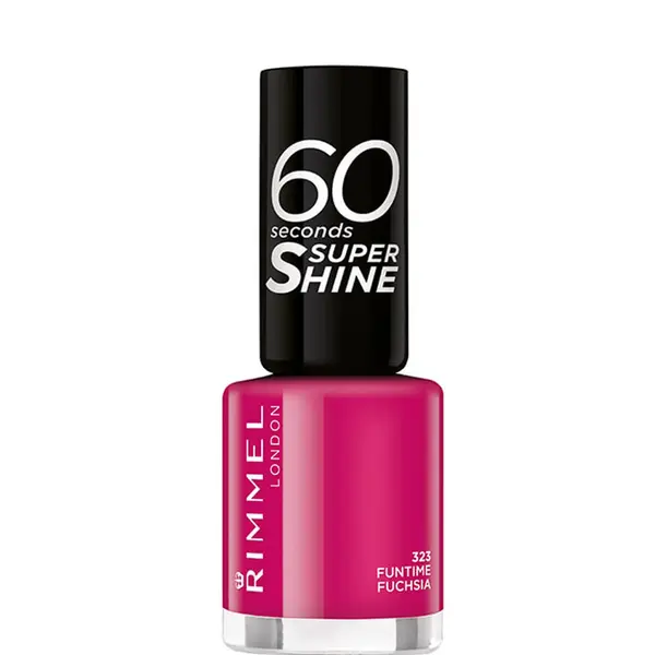 Rimmel 60 Seconds Super Shine Nail Polish – 323 Funtime Fuchsia