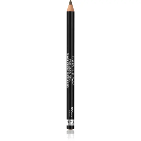 Rimmel Brow This Way creion pentru sprancene cu pensula culoare 005 Ash Brown 1,4 g