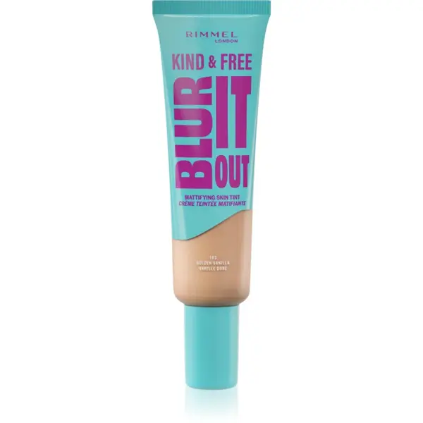 Rimmel Kind & Free Blur It Out machiaj ușor de hidratare SPF 20 culoare 163 Golden Vanilla 30 ml