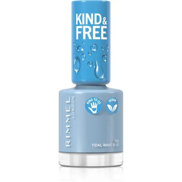 Rimmel Kind & Free lac de unghii culoare 152 Tidal Wave Blue 8 ml