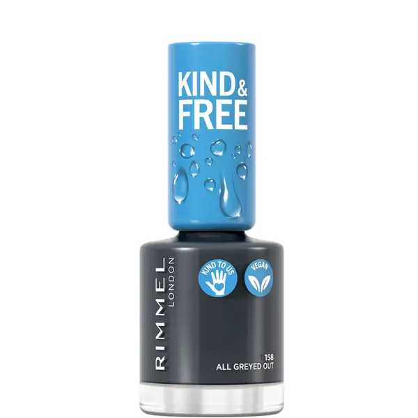 Rimmel Kind & Free Nail Polish 8ml - 158 All Greyed Out