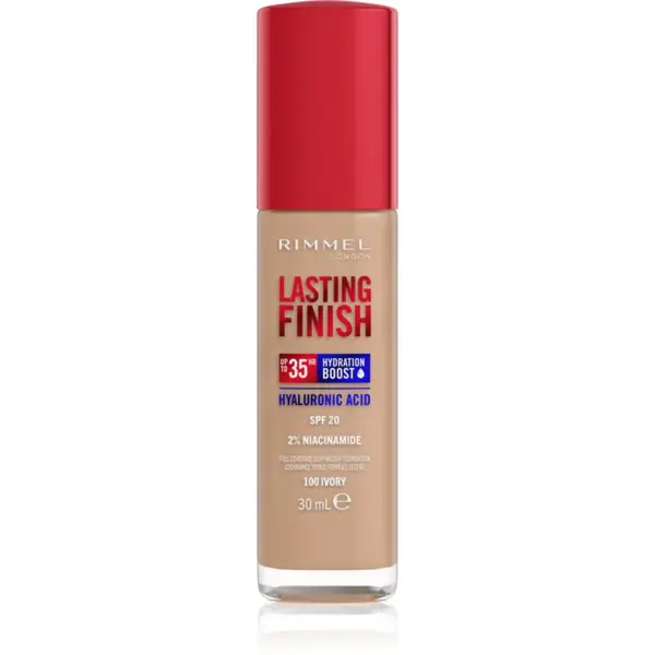 Rimmel Lasting Finish 35H Hydration Boost make up hidratant SPF 20 culoare 100 Ivory 30 ml