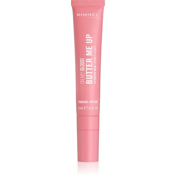 Rimmel Oh My Gloss! Butter Me Up Balsam de buze hidratant culoare 002 Bubble Gum 15 ml