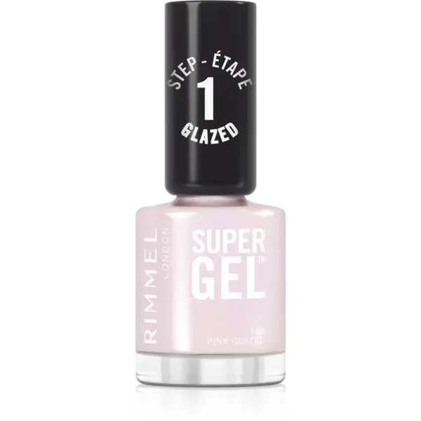 Rimmel Super Gel gel de unghii fara utilizarea UV sau lampa LED culoare 105 Pink Glazed 12 ml