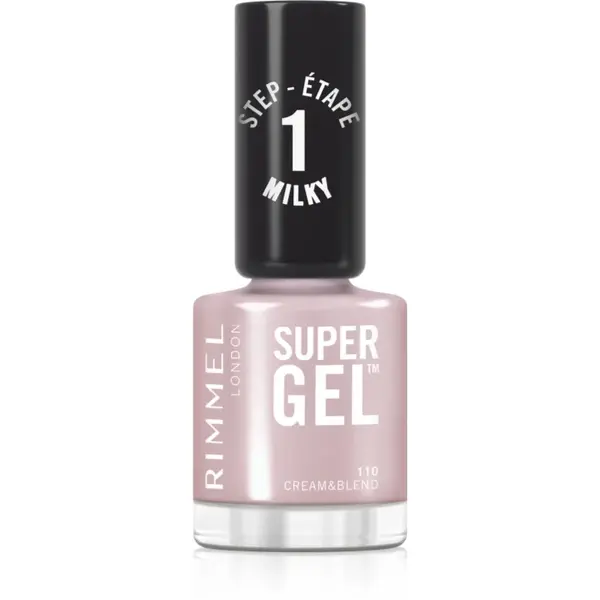 Rimmel Super Gel gel de unghii fara utilizarea UV sau lampa LED culoare 110 Cream & Blend 12 ml