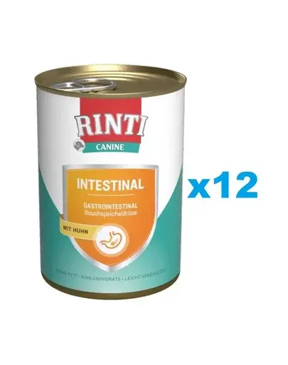 RINTI Canine Intestinal chicken 12x400 g pentru caini, cu pui