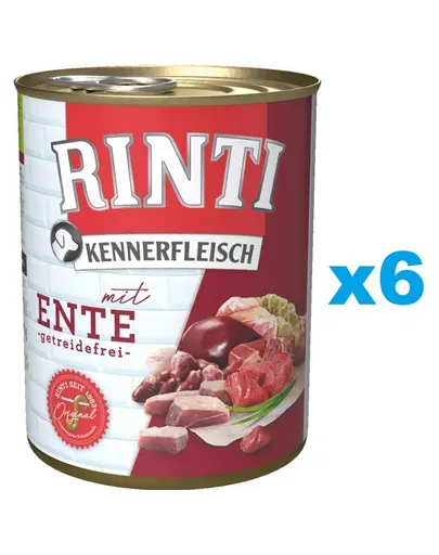 RINTI Kennerfleisch Duck cu rata 6x400 g conserve hrana caini