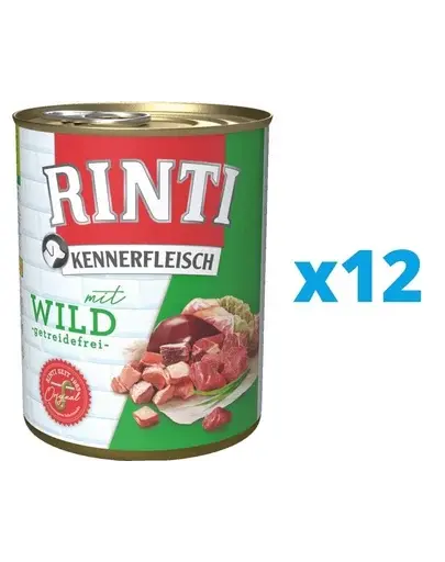 RINTI Kennerfleisch Game hrana umeda cu vanat 12 x 800 g, pentru caini