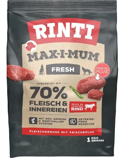RINTI MAX-I-MUM Beef hrana uscata pentru caini adulti, cu vita 1 kg