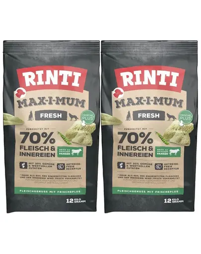 RINTI MAX-I-MUM Rumen hrana uscata caini adulti 2 x 12 kg